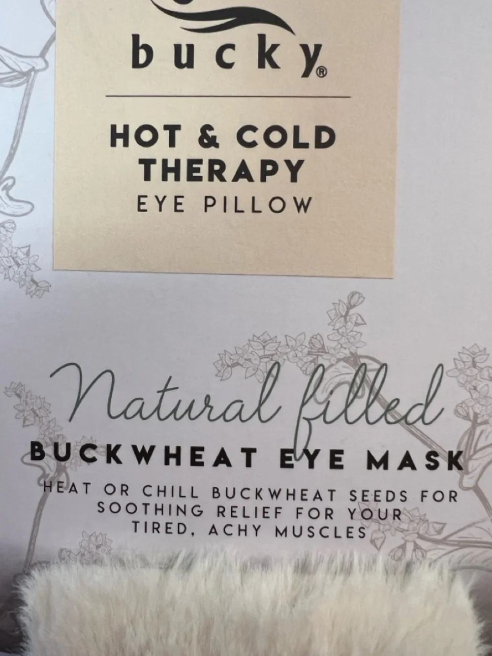Bucky Natural Filled Hot & Cold Therapy Eye Pillow Color: Ivory